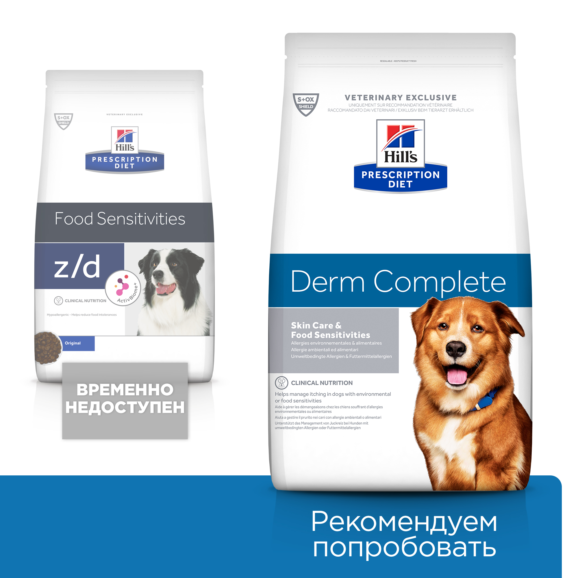 Корм для собак hill s prescription diet. Hills Derm complete для собак. Hills z/d для собак. Корм Хиллс для собак рекламные постеры.